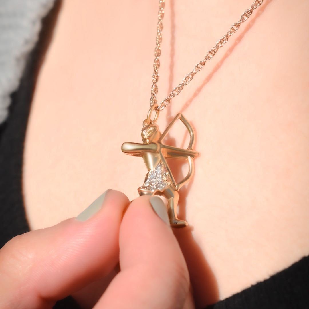 Vintage Gold Electroplated Zodiac Pendant Necklace with Austrian Crystals jewelry image 1