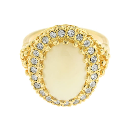 Gold Genuine Opal Clear Crystal / 4