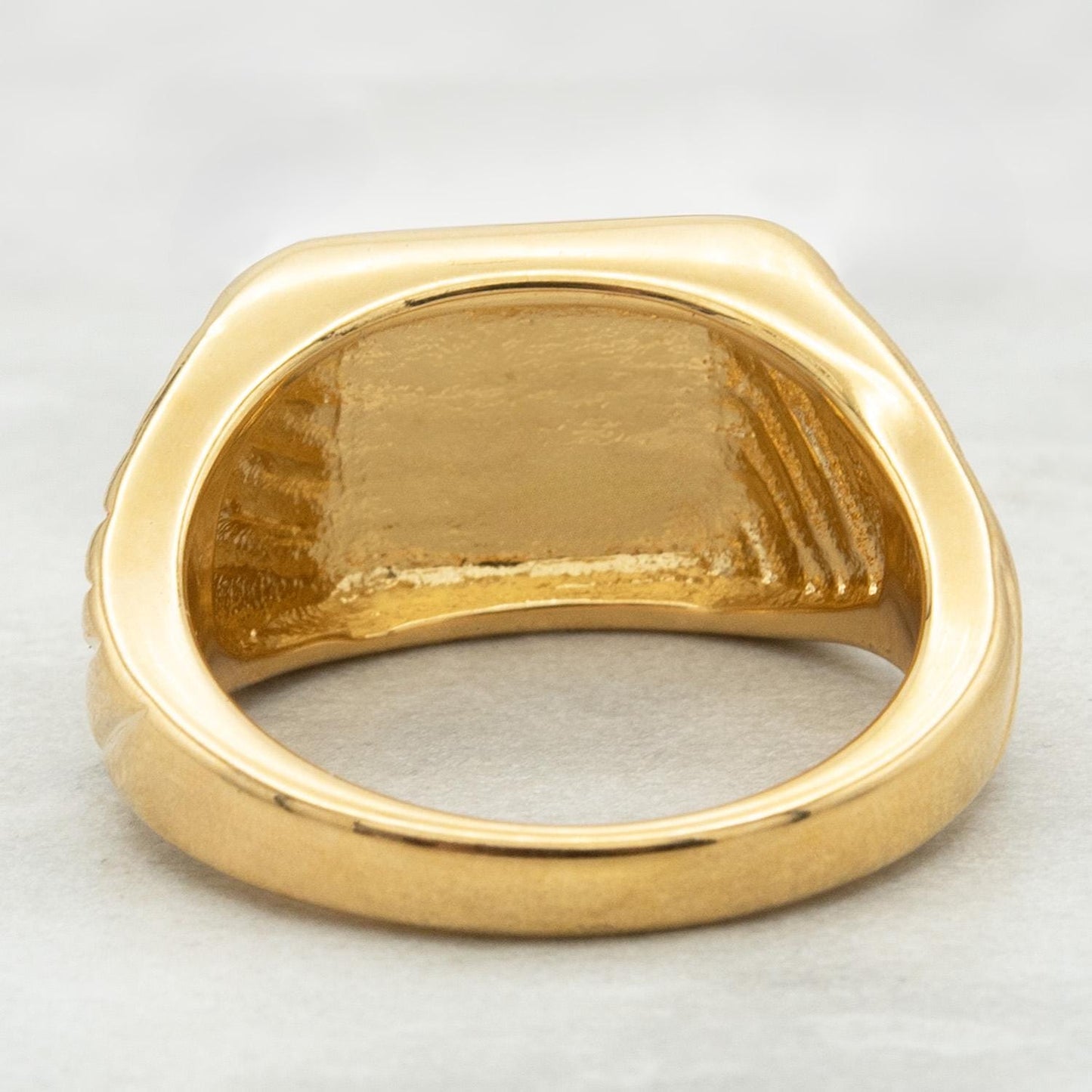 Vintage Brushed Gold Ring 18k Gold Electroplated Woman or Man Antique Ring Handcrafted Made in USA Dad Father's Day Gifts