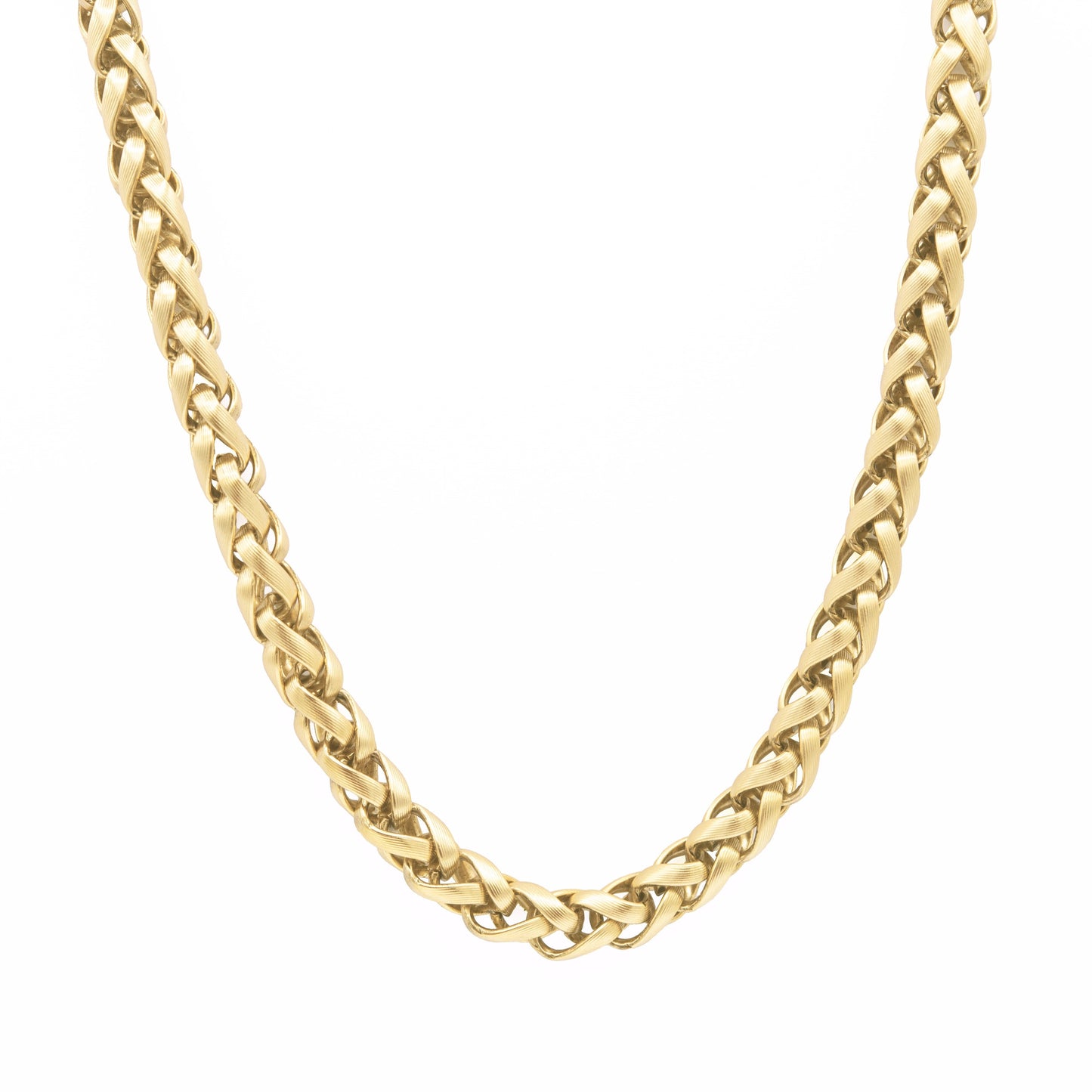 Vintage Oscar De La Renta 24" Inch Matte Gold Plated Chain Women's Necklace