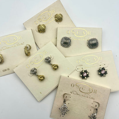 Vintage Oscar de la Renta Earring Set! Three pairs of designer earrings for the price of one. Handpicked from our curated collection Just for YOU!.  $200+ Value