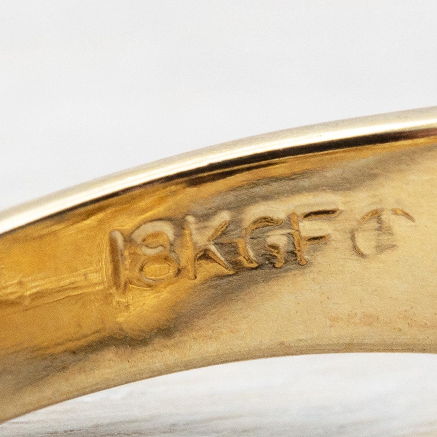 Vintage 18k Gold Electroplated Cherub Angel Coin and Crystal Womens Girls Ring