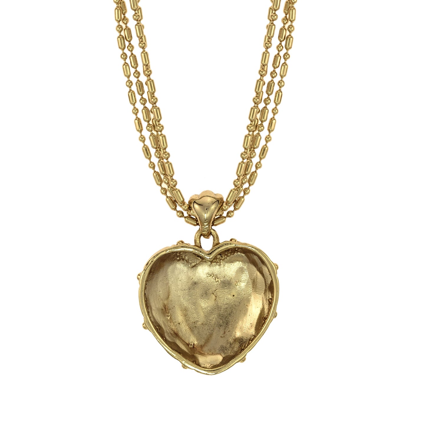 Womens Vintage Oscar De La Renta Yellow and White Gold Heart Pendant Necklace, 24 Inch Valentine's Day Gifs