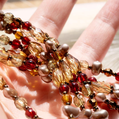 Vintage Oscar De La Renta Freshwater Pearl with Glass and Resin Beads. Antique Jewelry Designer Jewelry
