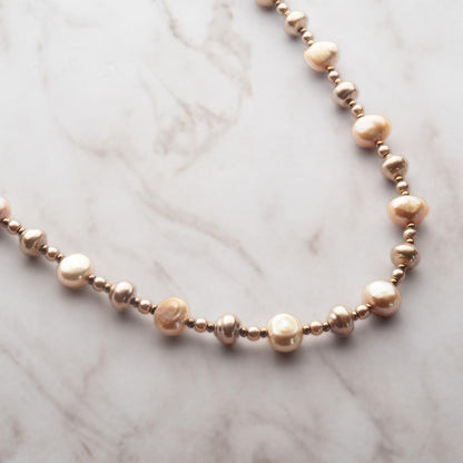 Vintage Oscar De La Renta 16 Inch Genuine Fresh Water Pearl Necklace
