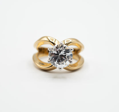 Women's Vintage 8 ct. Marquise Cut Cubic Grade AAAAA Zirconia Solitaire Engagement Style Ring 18KT Gold Electroplated