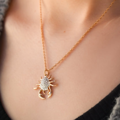 Vintage Gold Electroplated Zodiac Pendant Necklace with Austrian Crystals jewelry image 1