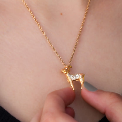 Vintage Gold Electroplated Zodiac Pendant Necklace with Austrian Crystals jewelry image 1
