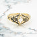 Vintage Austrian Crystal or Cubic Zirconia Stone Ring 18k Gold Electroplated Made in the USA