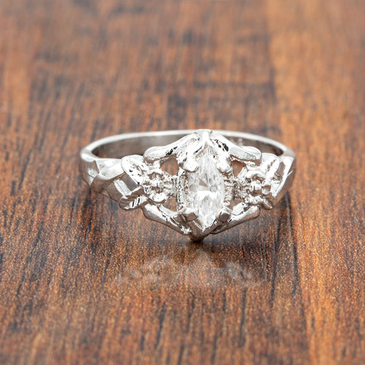 Cubic Zirconia White Gold-CZW / 4
