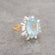 Vintage Austrian Crystal 18k Yellow Gold Electroplated Womens Antique Cocktail Ring Made in USA