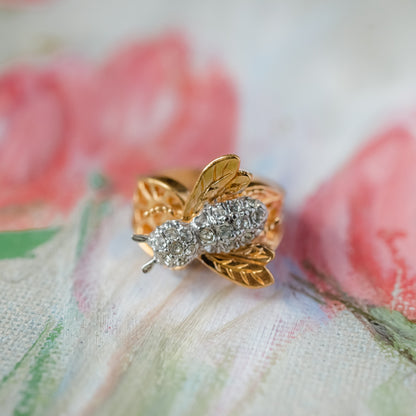 Abee Austrian Crystal Bee Ring