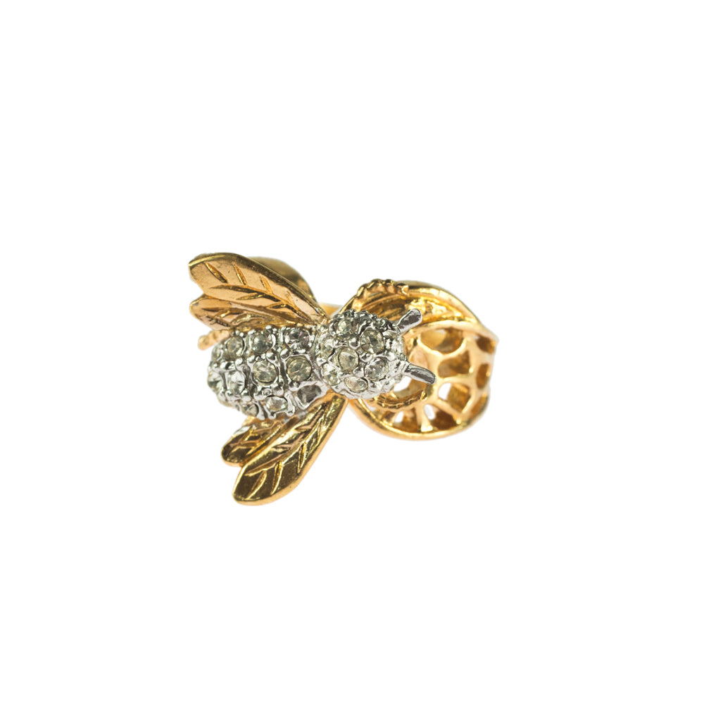 Abee Austrian Crystal Bee Ring
