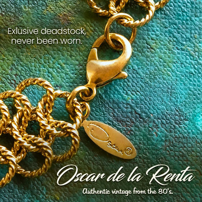 Vintage Oscar de la Renta Butterfly Brooch Gold Pin Luxury Designer Jewelry Womans