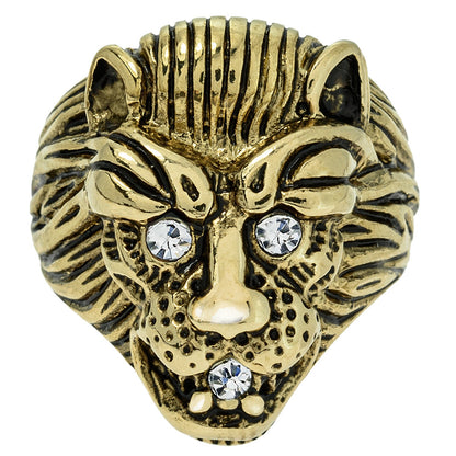 Vintage Zodiac Birthstone Lion Ring Made in the USA