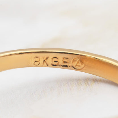 Vintage Ring Crystal Triple Heart Womens Ring 18k Gold Electroplated Stacking Valentine's Day Womans Gifts Antique Jewelry