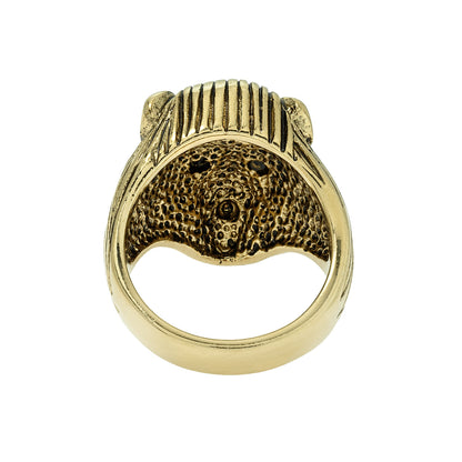 Vintage Zodiac Birthstone Lion Ring Made in the USA