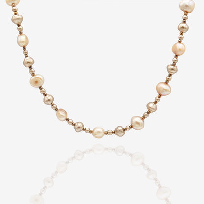 Vintage Oscar De La Renta 16 Inch Genuine Fresh Water Pearl Necklace