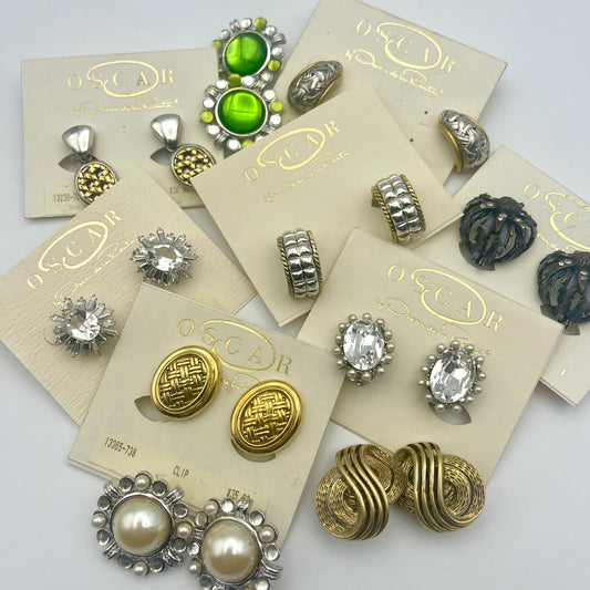 Vintage Oscar de la Renta Earring Set! Three pairs of designer earrings for the price of one. Handpicked from our curated collection Just for YOU!.  $200+ Value