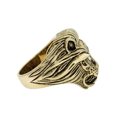 Vintage Zodiac Birthstone Lion Ring Made in the USA