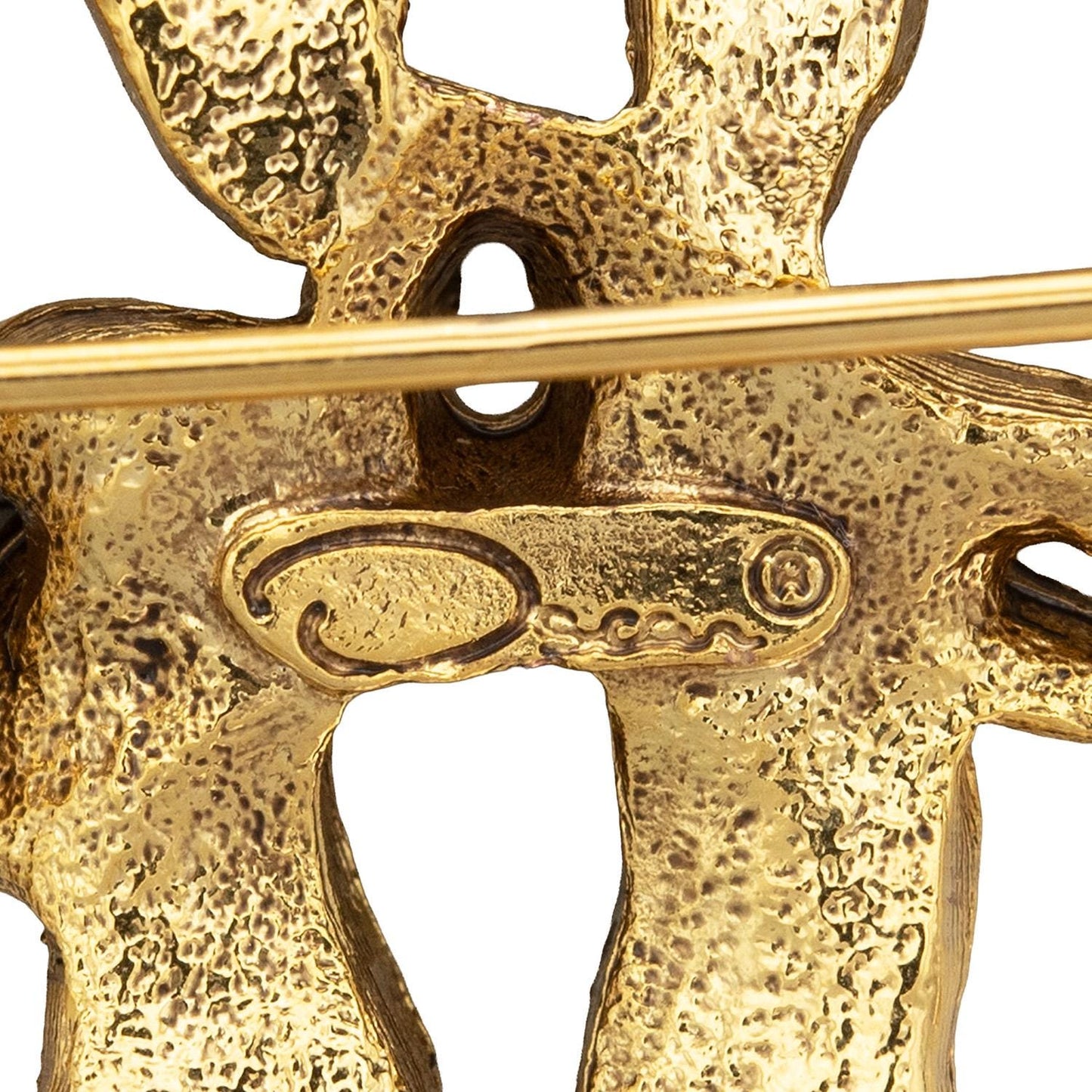 Vintage Oscar de la Renta Bow Brooch Gold Pin Luxury Designer Jewelry Womans Antique Estate Jewelry