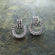 Vintage Oscar De La Renta Antiqued Gold Tone Braided Dangling Hoops Earrings