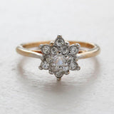 Gold Clear Crystal Flower