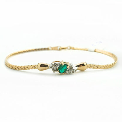 Vintage Light Topaz and Clear Swarovski Crystal 18kt Gold Electroplated Bracelet jewelry image 1