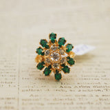 Gold Emerald Green Crystal