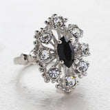 Silver Black Crystal Clear