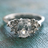 White Gold Clear Cubic Zirconia