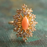 Gold Crystal Genuine Coral