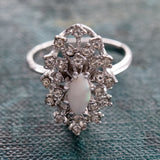 Silver Genuine Opal Clear
