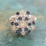 Crystal and Sapphire Silver Clear