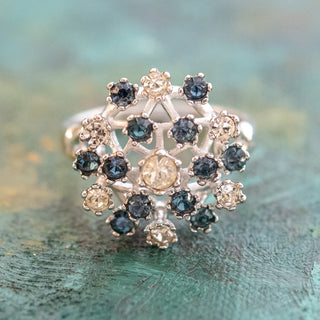 Crystal and Sapphire Silver Clear