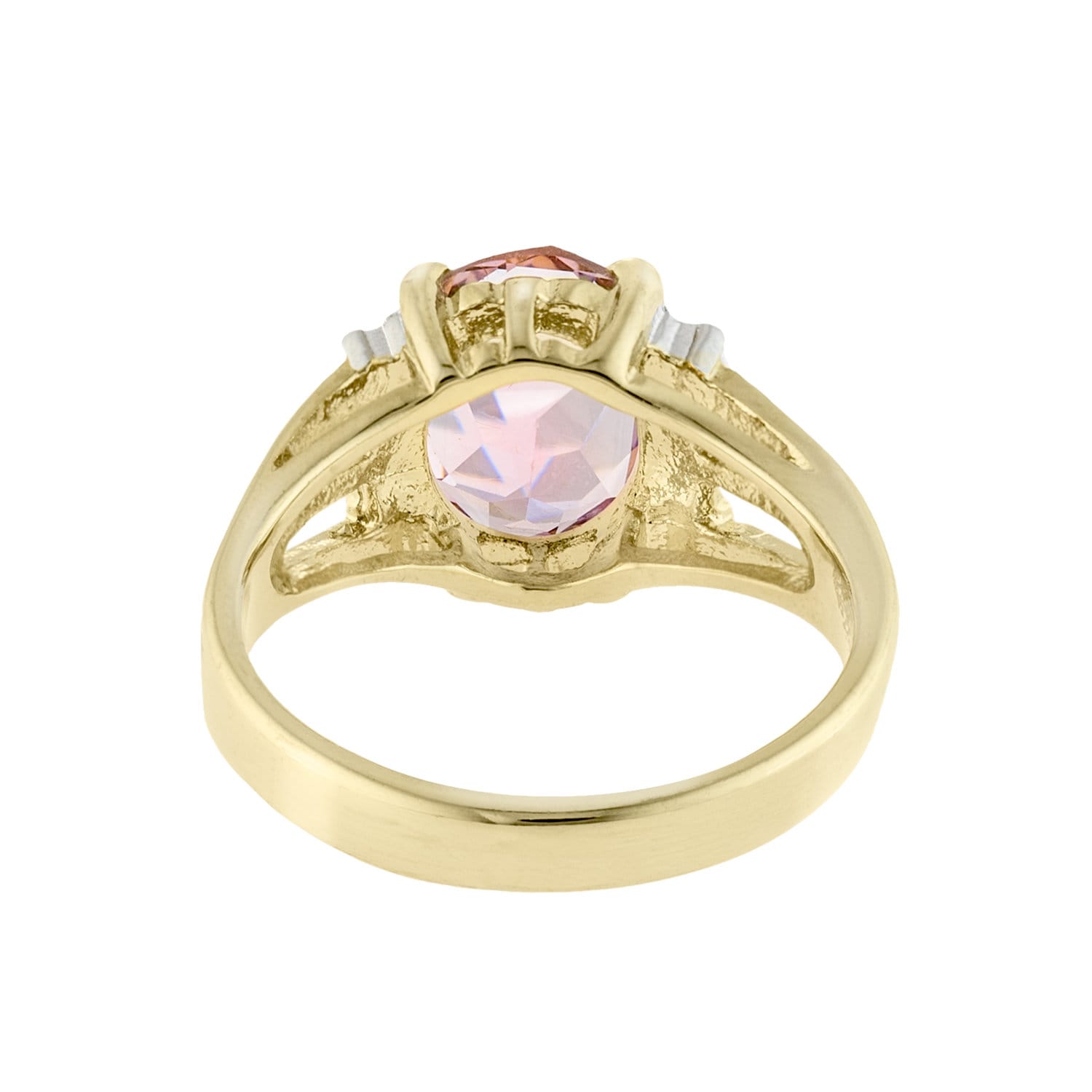 Vintage 1980s Alexandrite Cubic Zirconia Ring with Clear Austrian Crystals – 18k Yellow Gold Electroplated – Made in USA jewelry image 1