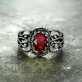 Silver Ruby Crystal Austrian