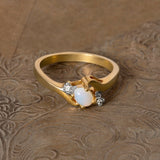Genuine Jelly Opal Gold Clear Crystal