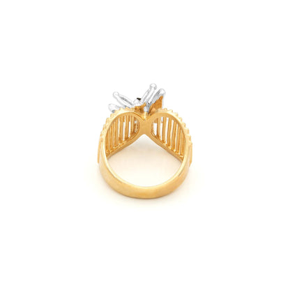 Vintage 1980s Butterfly Ring with Tiger's Eye and Clear Austrian Crystals - 18k Gold Electroplated jewelry image 1
