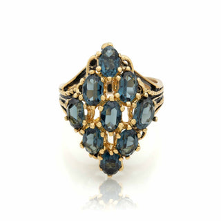 Gold Crystal Sapphire Austrian