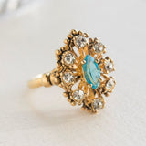 Gold Crystal Blue Topaz