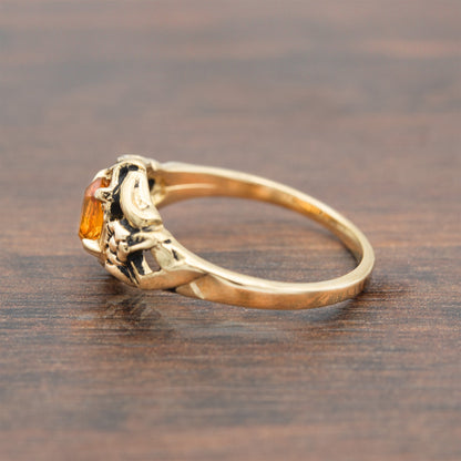 Vintage Cubic Zirconia Marquise Nugget Ring - 18k White Gold Electroplated - Made in USA jewelry image 1
