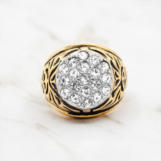 Yellow Gold Clear Austrian