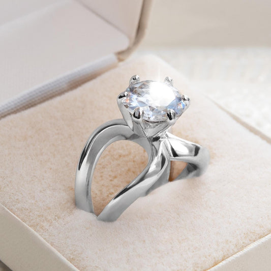 Vintage 1980s 8 ct. Marquise Cut AAAAA Cubic Zirconia Solitaire Ring – 18KT White Gold Electroplated jewelry image 1