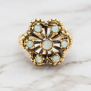 Gold Opal Antiqued