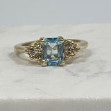Gold Clear Crystal Aquamarine