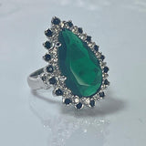 Emerald and Black White Gold