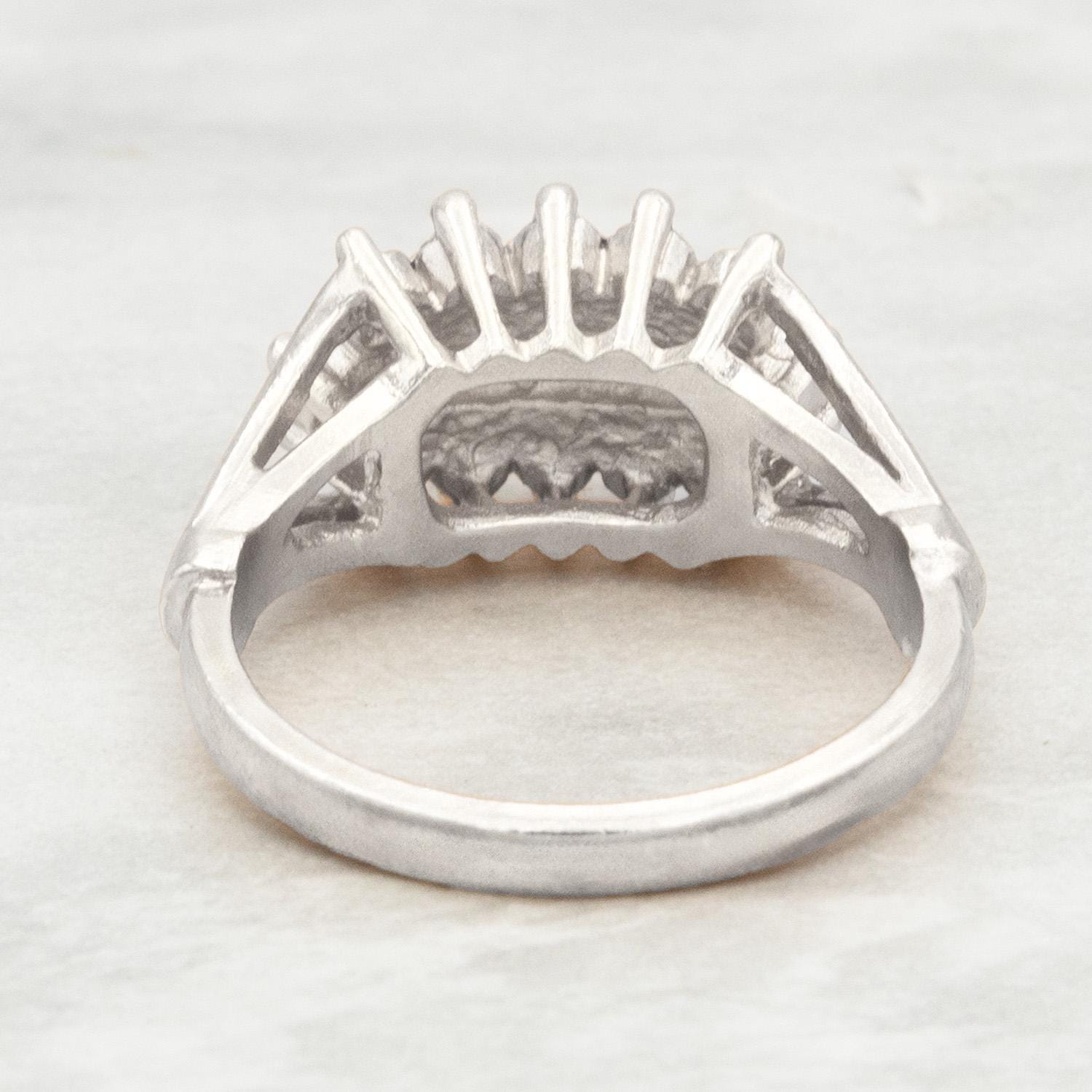Vintage Austrian Crystal Cocktail Ring – 18k Gold & White Gold Electroplated, Made in Providence RI jewelry image 1