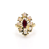 Pinfire Opal Crystal Austrian Ruby