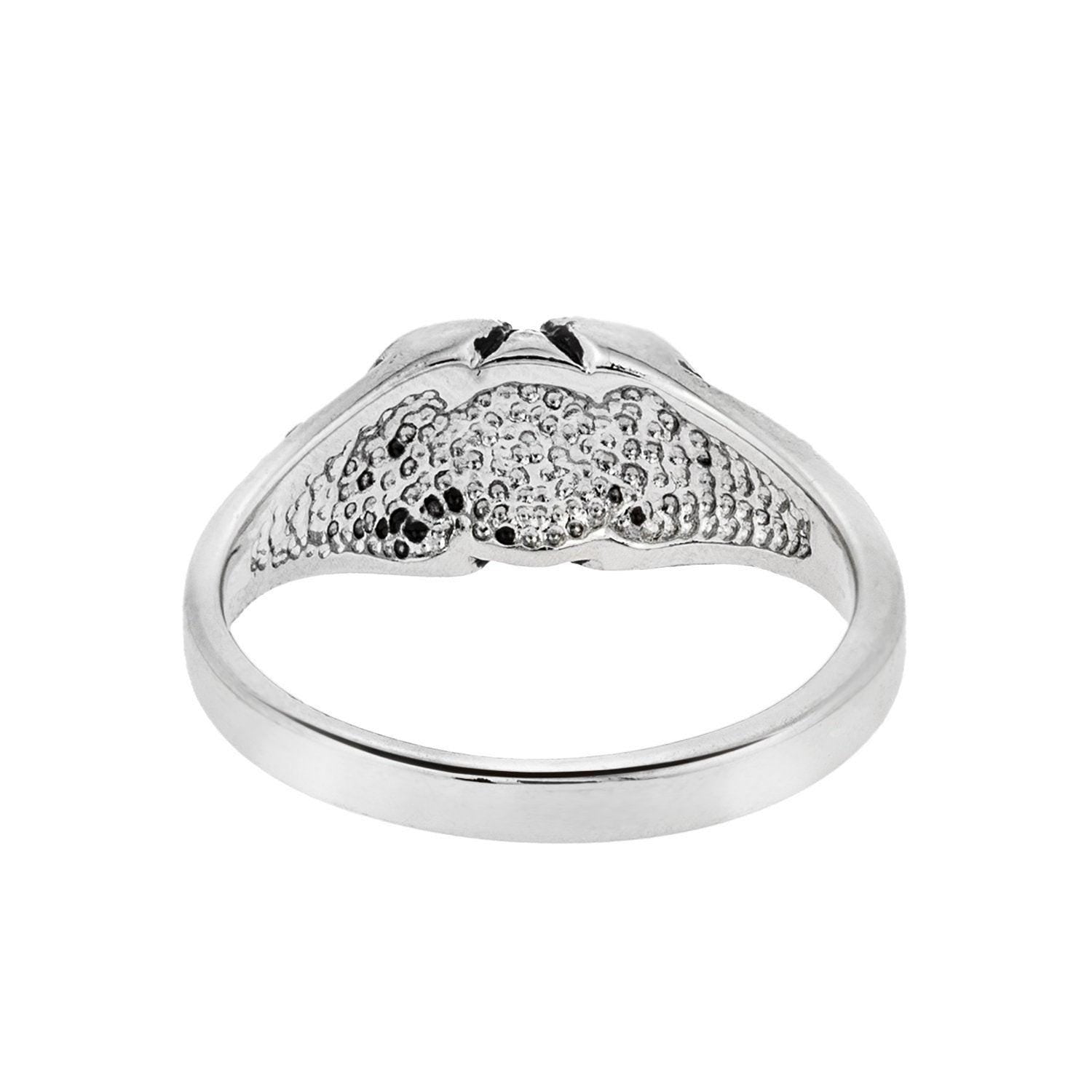 Vintage Edwardian Style Filigree Ring with Clear Austrian Crystals – Antiqued 18k White Gold Electroplated jewelry image 1